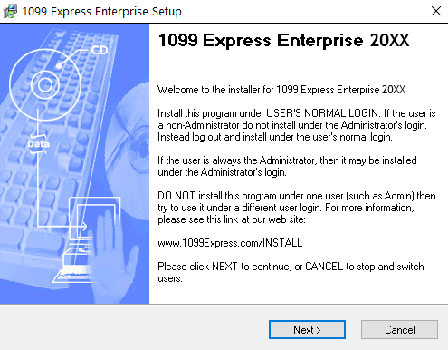 1099Express Installation Wizard